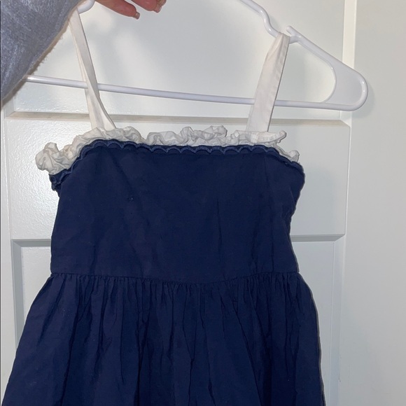 Janie and Jack Navy Blue Eyelet Dress - Picture 5 of 7